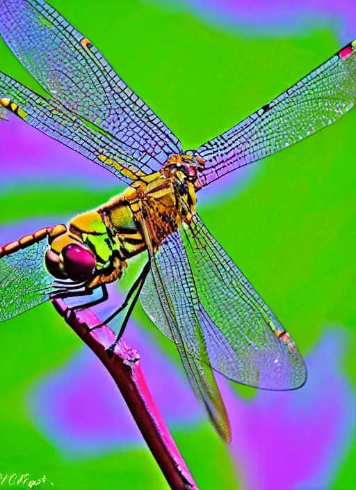 Image similar to dragonfly rainbow wing, natural light, photography, 300mm,high detail