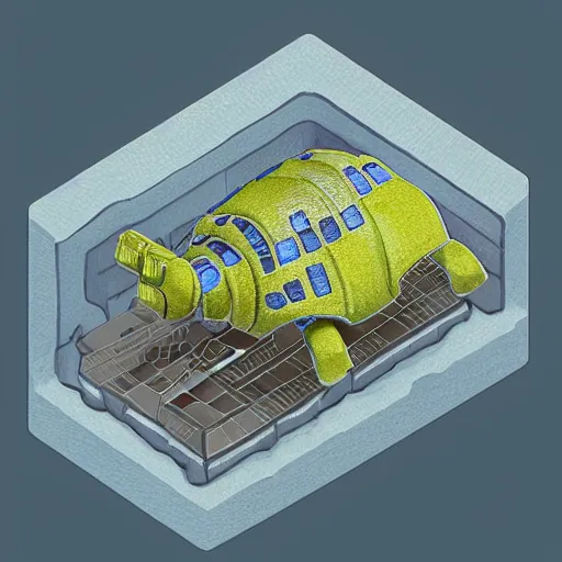 Image similar to an isometric tardigrade