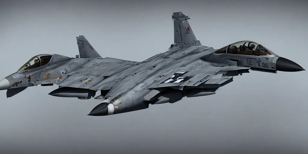 Prompt: concept art high resolution realistic rendering artstation fighter jet military equipment julien lepelletier