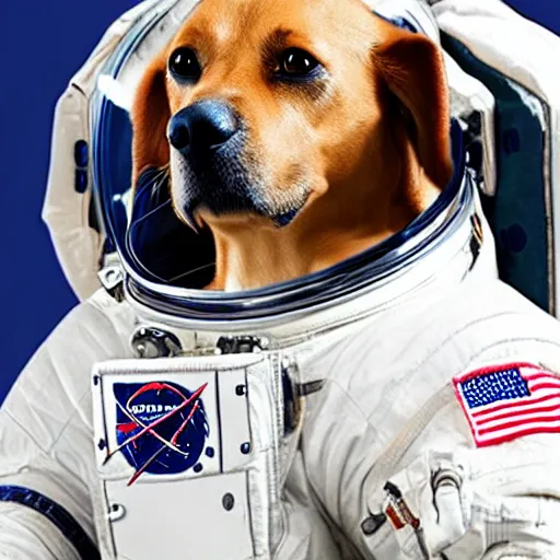 Prompt: a photo of an astronaut dog
