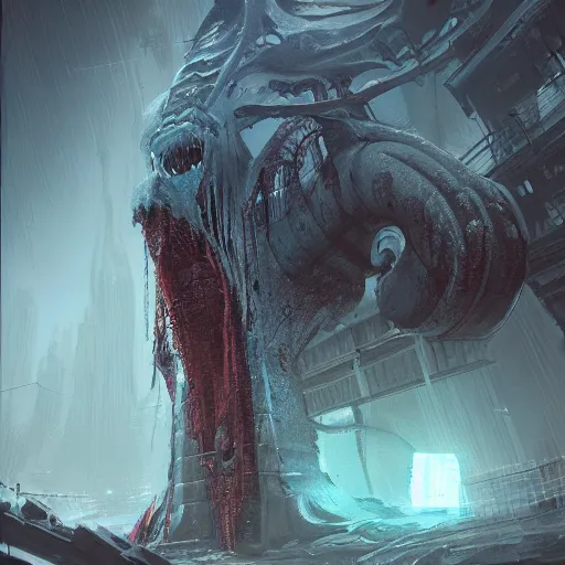 Image similar to lovecraftian horror by eddie mendoza