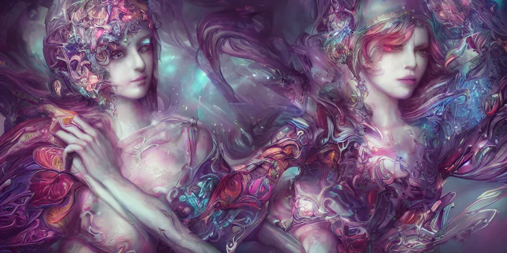 Image similar to dreamscape, female, ross tran, vivid colors, anatomical, highly detailed sculpture, intricate detailed, ommatidia, 8 k, cinematic atmosphere, post - processing