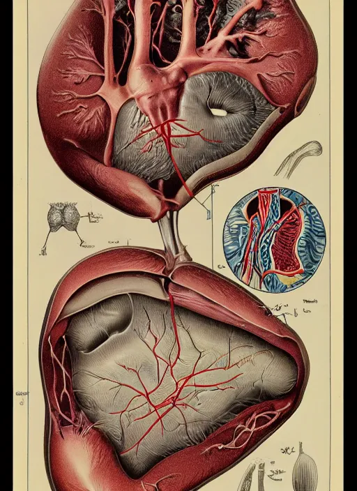 Image similar to vintage medical anatomical illustration of the blob ( 1 9 8 8 ), highly detailed, labels, intricate writing