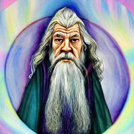 Image similar to Gandalf pondering his orb by Magalie Villeneuve, Clear face, Colourful