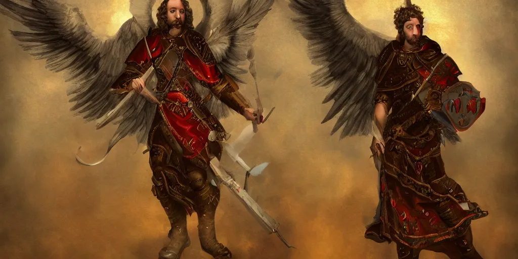 Image similar to digital painting of michael the archangel