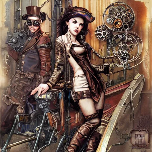 Image similar to steampunk heroines, by jon foster