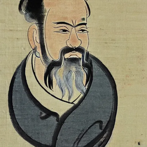Prompt: ancient chinese painting of jordan peterson