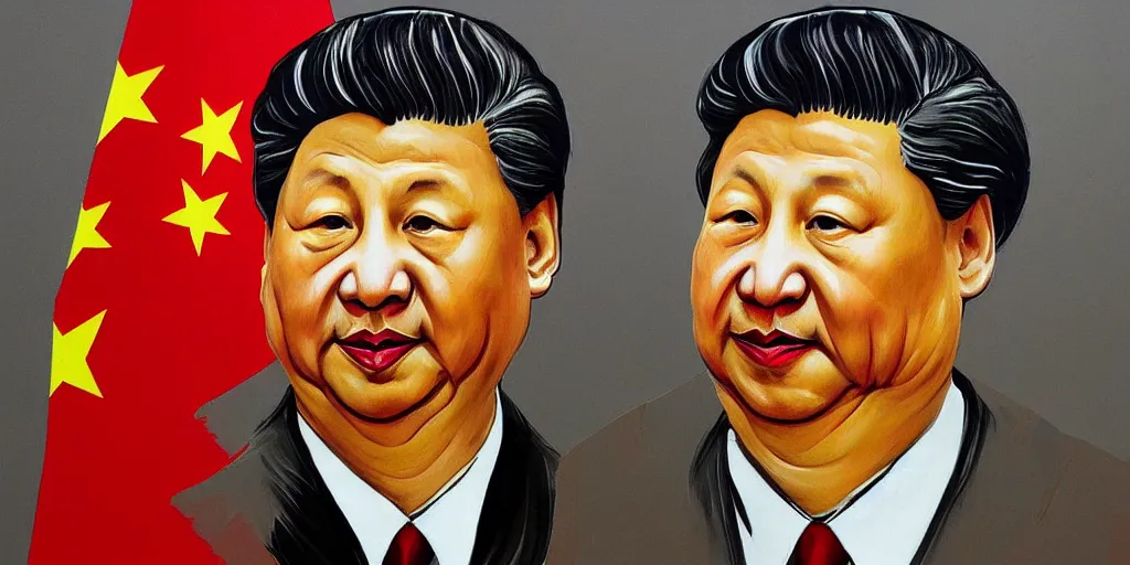 Prompt: Xi JinPing portrait in the style of Lucian Freud