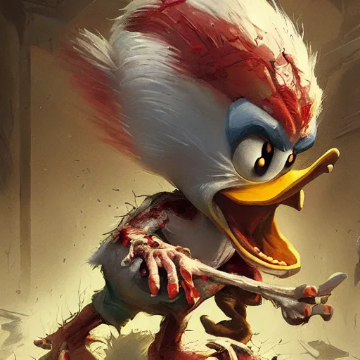 Image similar to zombie donald duck geog darrow greg rutkowski