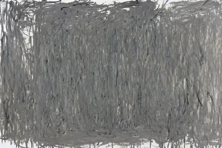 Image similar to large scale neo - concretist painting by cy twombly, minimal brush strokes, high resolution art scan, well lit