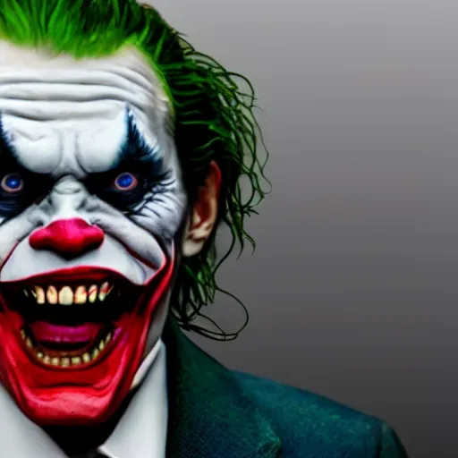 Prompt: Willem Dafoe as (The Joker) laughing maniacally 8k hdr