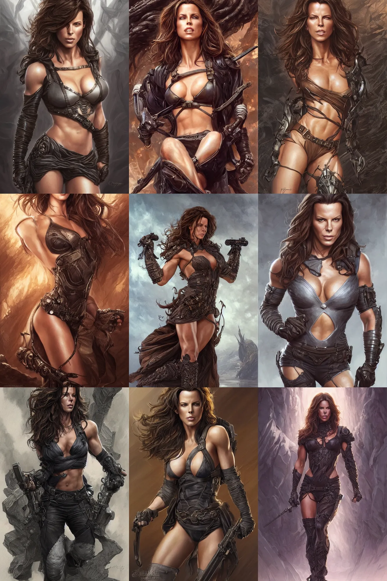 Prompt: muscled Kate Beckinsale as a ruggedly handsome heroine, intricate, elegant, highly detailed, centered, digital painting, artstation, concept art, smooth, sharp focus, illustration, art by artgerm and donato giancola and Joseph Christian Leyendecker, Ross Tran, WLOP