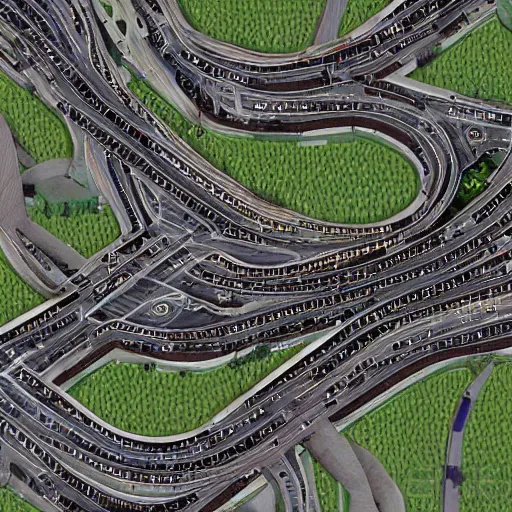 Image similar to a highway designed by mc escher, hyper - detailed, hd, 4 k 8 k