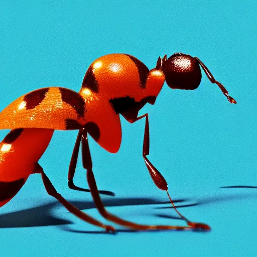 Prompt: digital art of an ant betraying its anthill