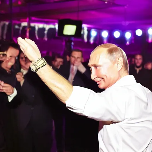 Image similar to Putin dancing in the club, high quality, super realistic