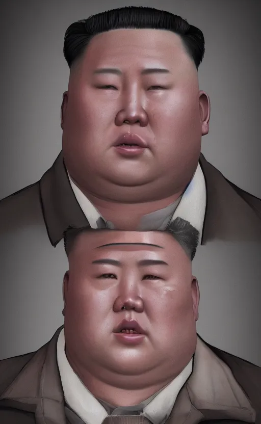 Image similar to a Killer in Dead by Daylight that looks like Kim Jong-un, concept art, trending on artstation, 4k