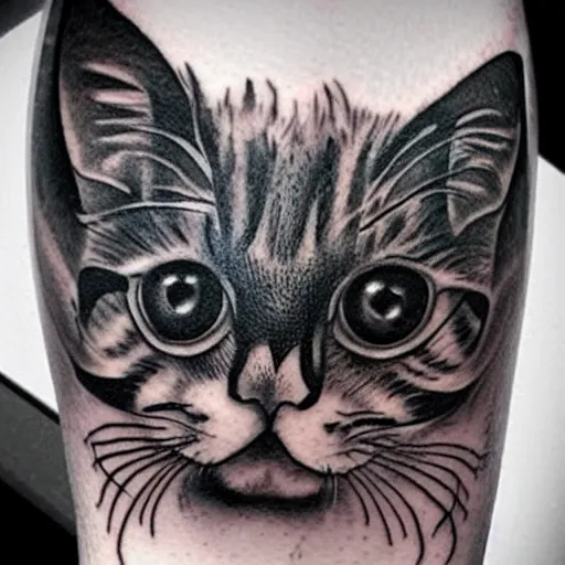 Image similar to clown cat tattoo design