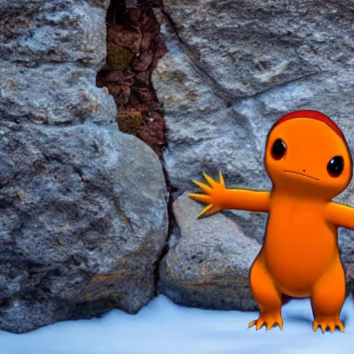 Prompt: national geographic professional photo of charmander, award winning