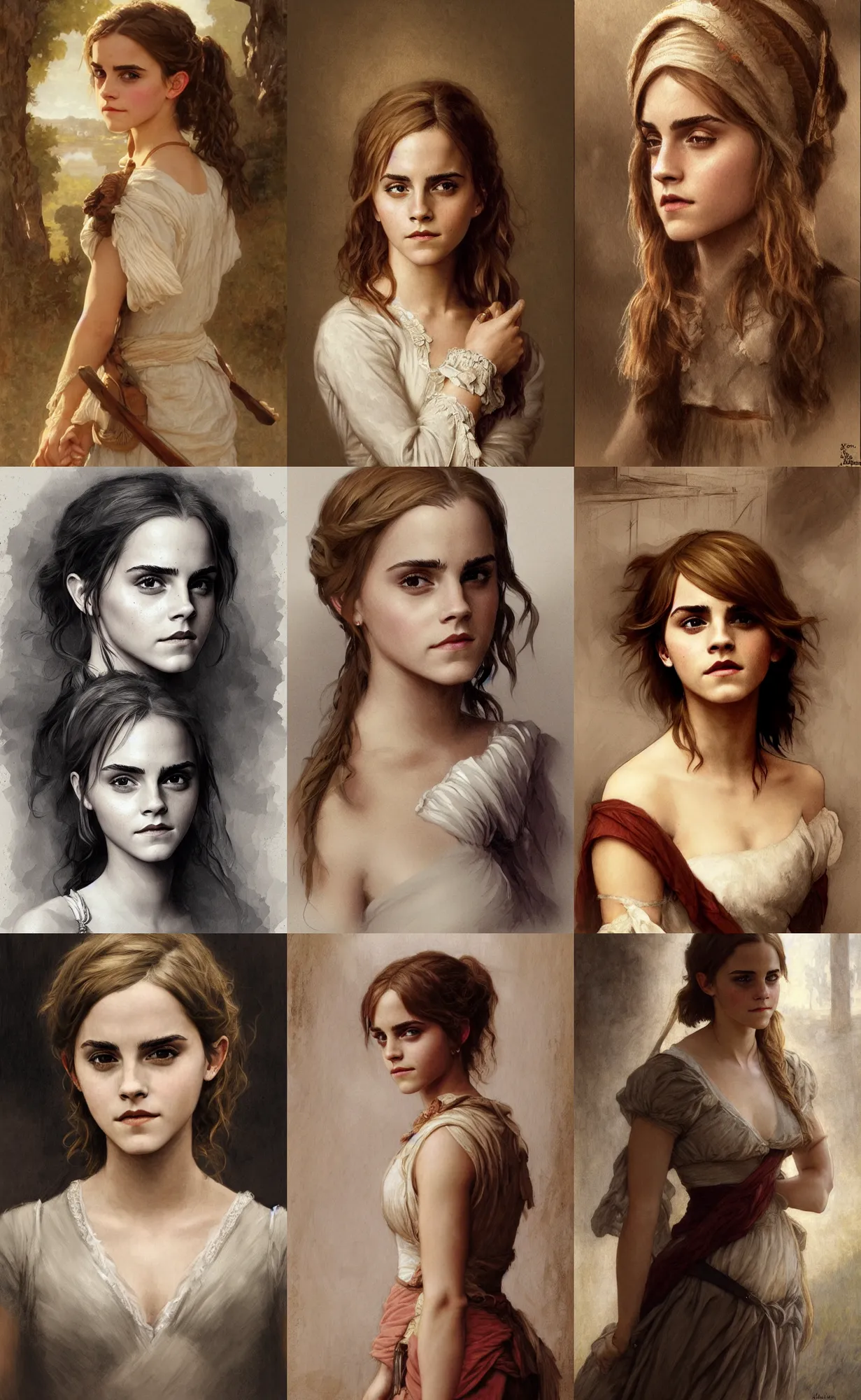 Image similar to emma watson, annasophia robb, traditional corsican, intricate, highly detailed, artstation, illustration, jurgens, rutkowski, bouguereau