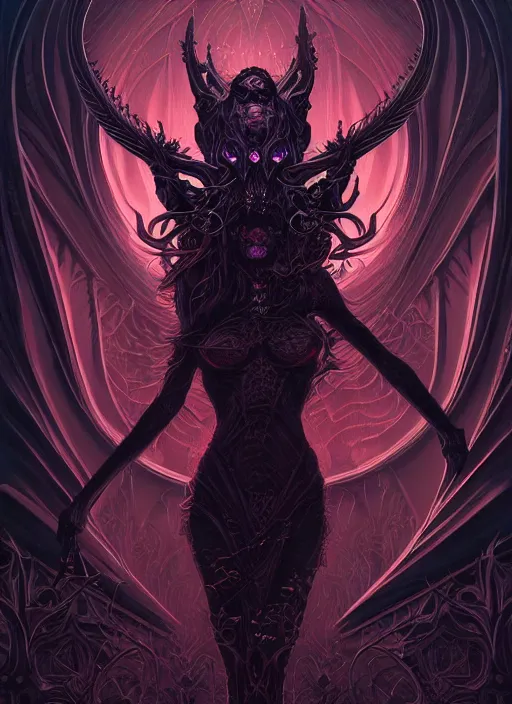 Image similar to hyper detailed ultra sharp malicious succubus, ominous gothic aesthetic, haunting, masterpiece, elegant, ornate, intricate, digital painting, concept art, smooth, sharp focus, illustration, art by melissa houpert and dan mumford, alexey egorov, felix englund, trending on artstation 8 k