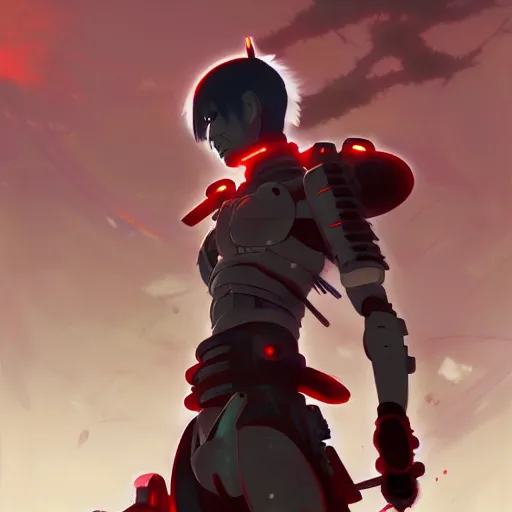 Prompt: cyborg samurai, gapmoe yandere grimdark, trending on pixiv fanbox, painted by greg rutkowski makoto shinkai takashi takeuchi studio ghibli, akihiko yoshida