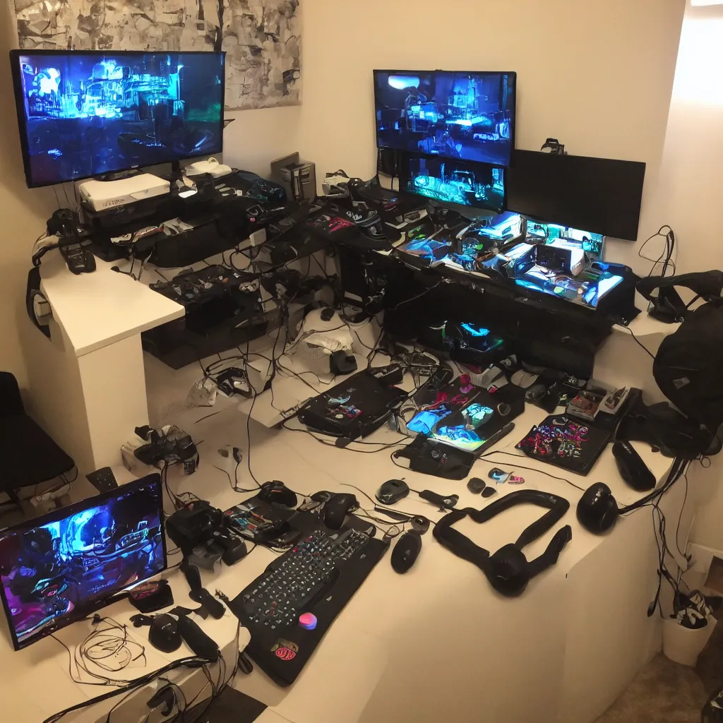 Prompt: gaming setup