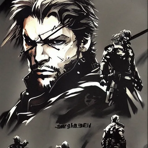 Image similar to martin ansen style metal gear solid 2 sons of liberty yoji shinkawa