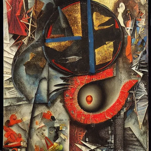 Prompt: a collage about ocularcentrism in visual culture by max ernst, collage art, papier colle, highly detailed, 4 k.