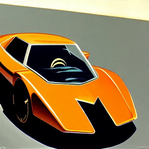 Prompt: concept art for a car huge sharp spikes, painted by syd mead, high quality