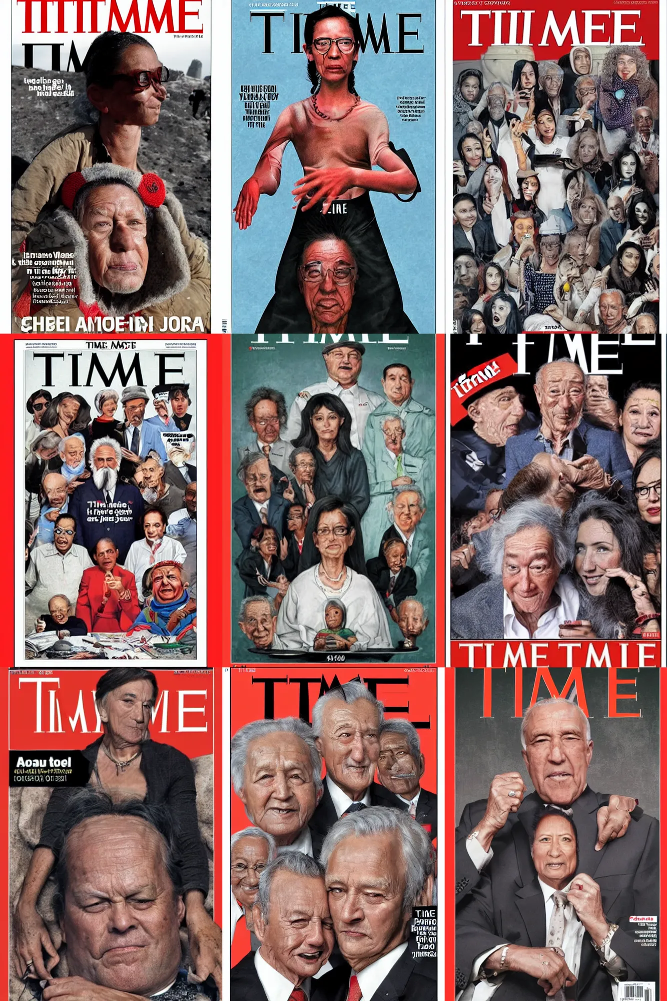 Prompt: time magazine cover in the year 2 0 7 0