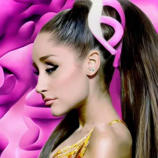 Prompt: beutiful ariana grande in the style of surrealism 8 k