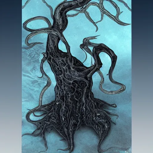 Image similar to tendril aquarium creature dark and murky