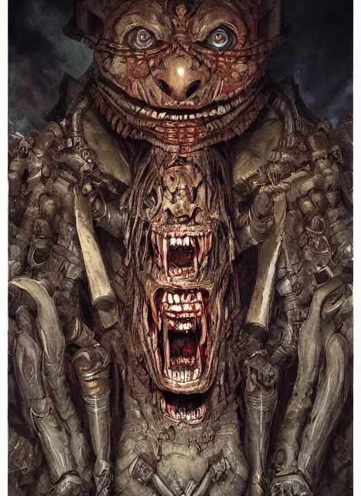 Image similar to digital _ painting _ of _ horror mayan terror _ by _ filipe _ pagliuso _ and _ justin _ gerard _ symmetric _ fantasy _ highly _ detailed _ realistic _ intricate _ port