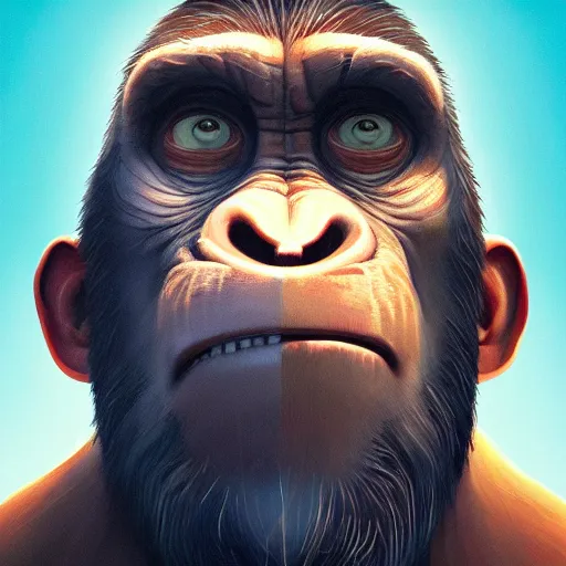 Image similar to face icon stylized minimalist war for the planet of the apes, loftis, cory behance hd by jesper ejsing, by rhads, makoto shinkai and lois van baarle, ilya kuvshinov, rossdraws global illumination