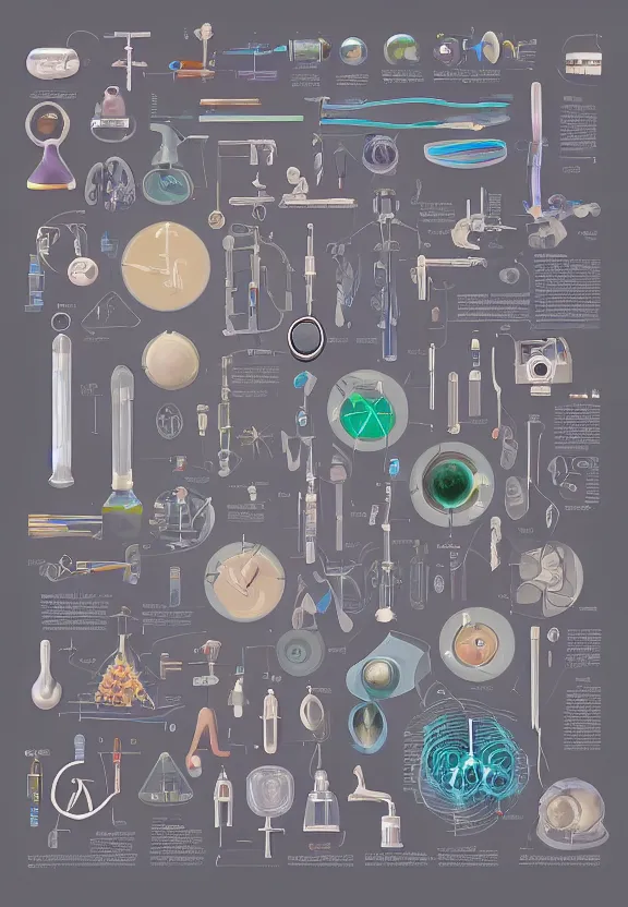 Image similar to clean, technology, weird stuff, medical diagram, gem - tones, muted color, hyperrealism, stage lighting