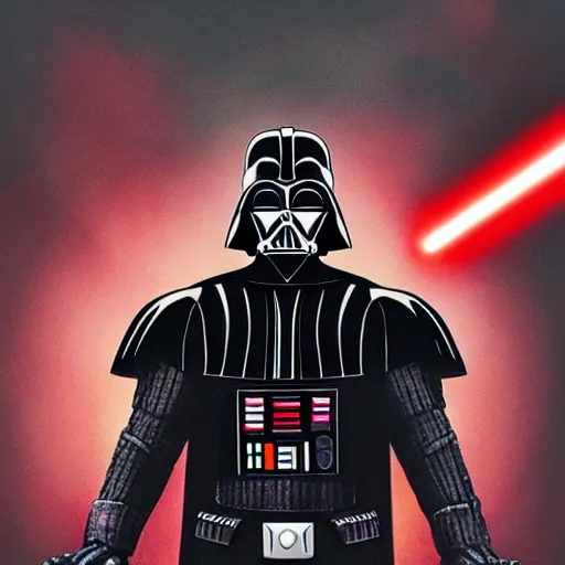 Prompt: darth vader in iron man armour