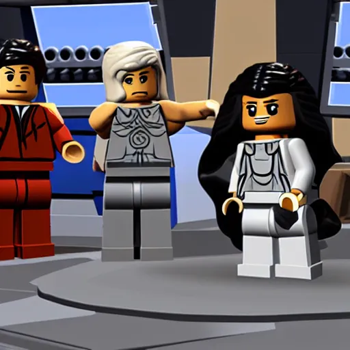 Image similar to kim kardashian in lego star wars