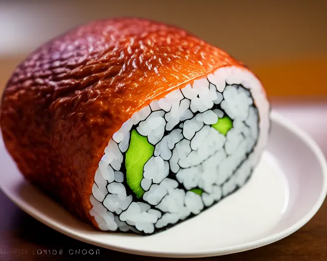 Prompt: 8 5 mm food photography of a large brain sushi at a restaurant. highly detailed 8 k. intricate. lifelike. soft diffused light. nikon d 8 5 0.