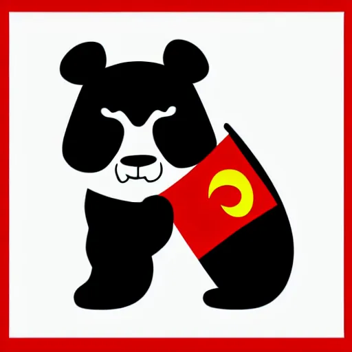 Prompt: vector art of cute panda hugging welsh dragon welsh flag, adobe illustrator