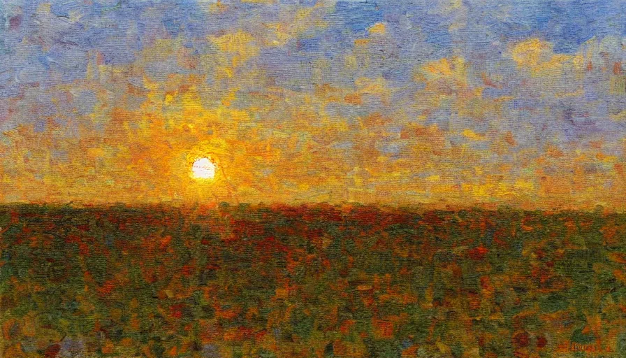 Image similar to the sun, blocked by a hexagon, impressionist oil painting