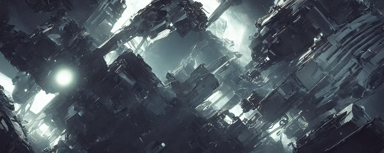 Prompt: dark epic space scifi, octane render