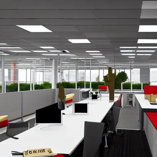 Prompt: roblox obby in urban office photograph