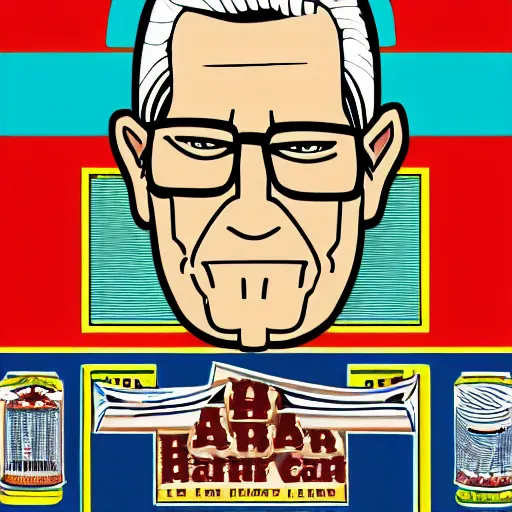 Image similar to hank hill beer can label, highly detailed, high quality, high resolution