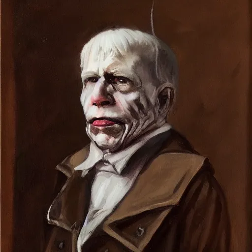 Prompt: portrait of an old man in the style of michael hussar