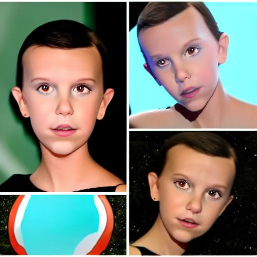 Image similar to Millie Bobby Brown made of water