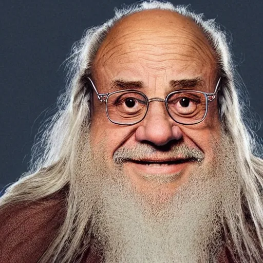 Image similar to danny devito starring as gandalf the white in the 2 0 2 4 lord of the rings movie, full body, hyper realistic, high quality, wide angle, always sunny in philadelphia