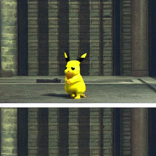 Image similar to live action pikachu in the matrix