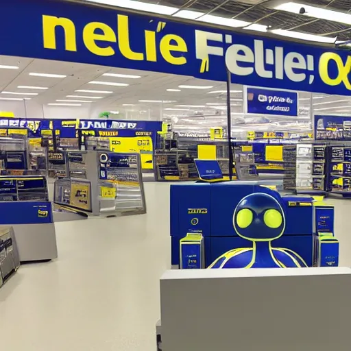 Image similar to alien found a best buy store