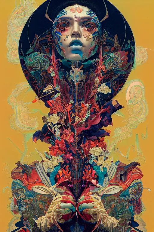 Image similar to Tristan Eaton, victo ngai, peter mohrbacher, artgerm Charr portrait