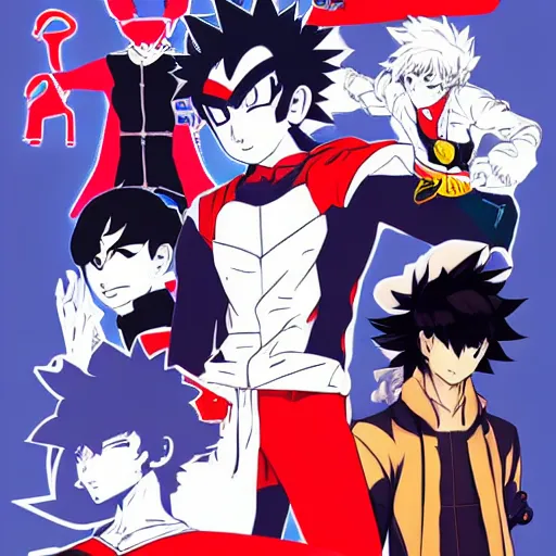 Image similar to a vector art of young goku as a persona 5 character game. An spinoff by Stanley artgem LAU , trending on artstation, artbook, stylish, persona 5 art style WLOP, Rossdraws, Gesture draw, James Jean, Andrei Riabovitchev, Marc Simonetti, and Sakimichan,